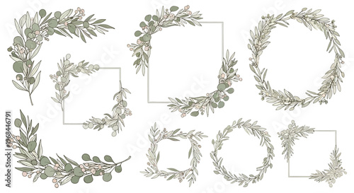Wreath Frames with Leaves.