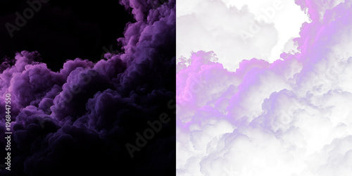 Colorful clouds fill the sky during sunset with hues of pink and purple on a clear evening