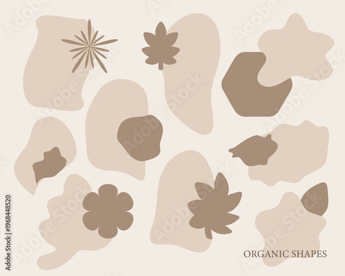Organic shapes vector set	
