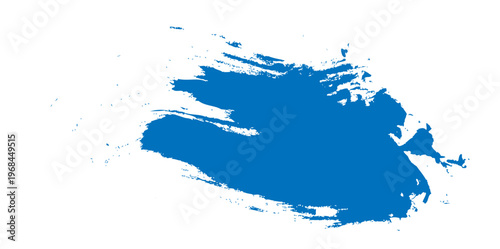 Abstract blue paint brush