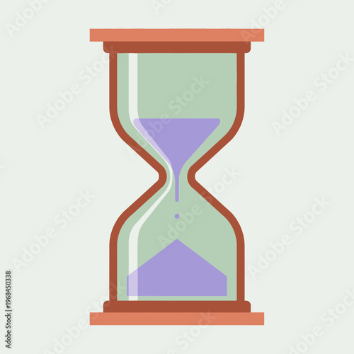 Hourglass Vector Illustration Time Passing Concept
