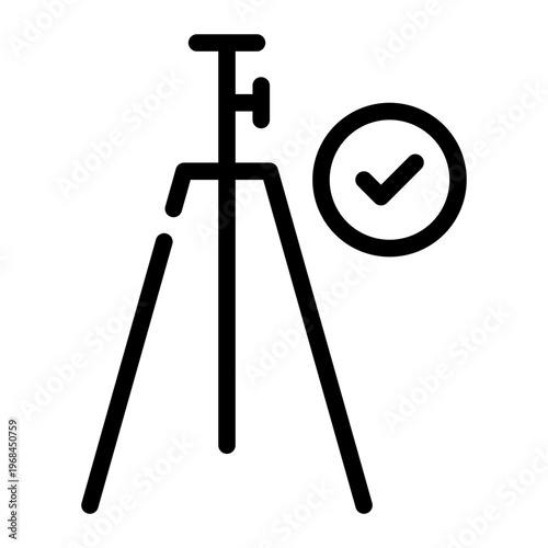 tripod line icon