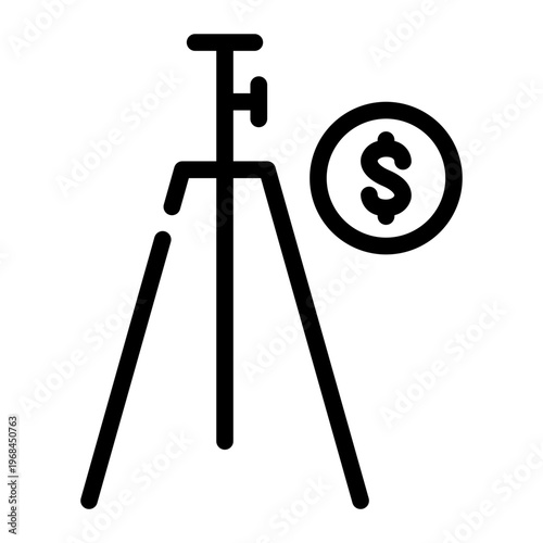 tripod line icon