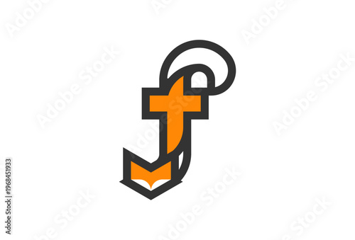 Letter F Fox Logo, Fox with Letter F combination, Fox Logo Design, vector illustration