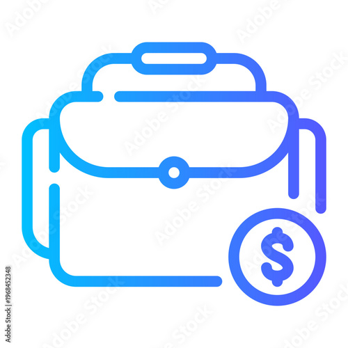 camera bag gradient icon