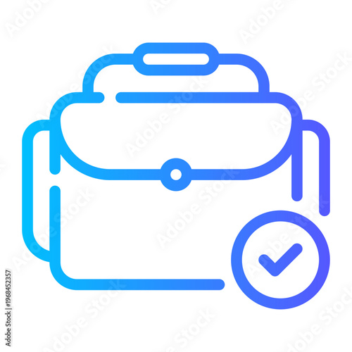 camera bag gradient icon