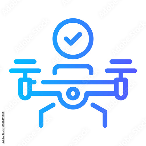 camera drone gradient icon