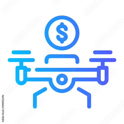 camera drone gradient icon