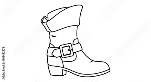 Isolated vector illustration of a pair of new black leather military boots and high fashion brown winter shoes for walking footwear style