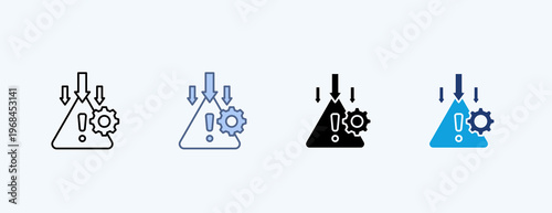 Risk Mitigation Multiple Icon
