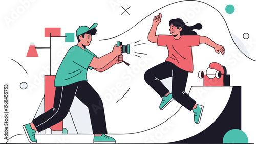 Professional Photographer Shooting Action Sports