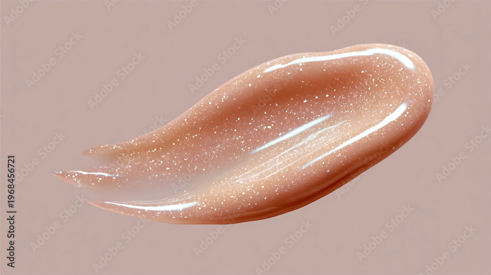 Fototapeta premium Translucent Glossy Cosmetic Swatch with Sparkle Effect
