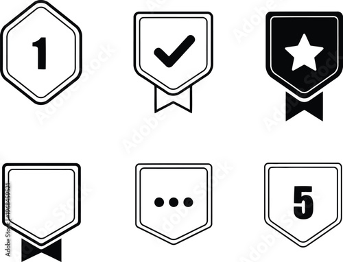 set of vector shields