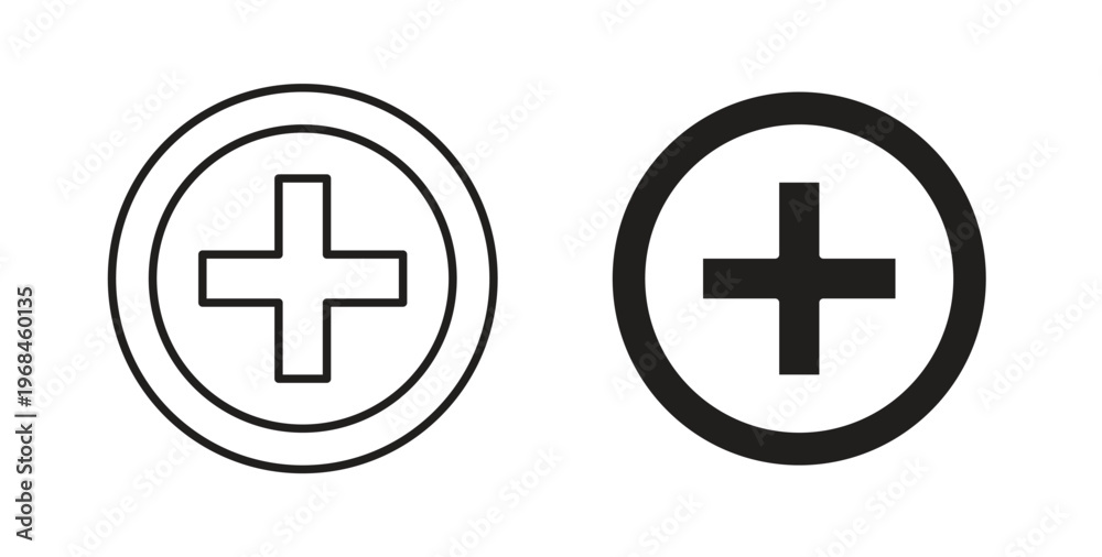 Fototapeta premium Plus icon in line design. Editable stroke icon.