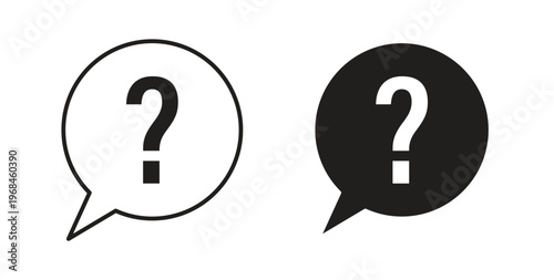 Question icon in line design. Editable stroke icon.