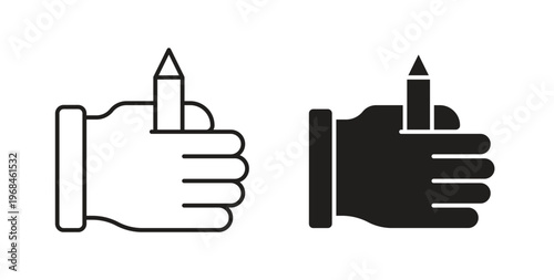 Self expression icon in line design. Editable stroke icon.