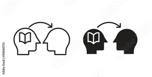 Share thoughts icon in line design. Editable stroke icon.