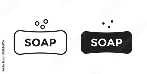 Soap icon in line design. Editable stroke icon.