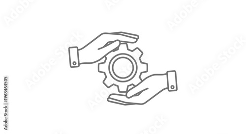 Hands holding a gear mechanism.