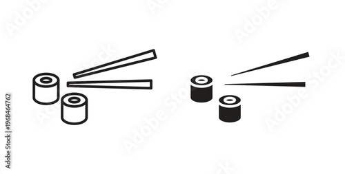 Sushi icon in line design. Editable stroke icon.