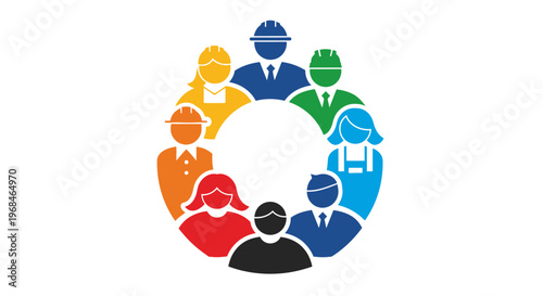 Diverse Group of People Icons Together.