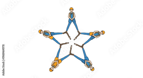 People holding hands in circle.