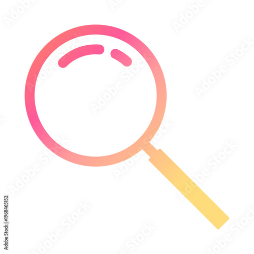 おしゃれな虫眼鏡のアイコン ゲーミングカラー