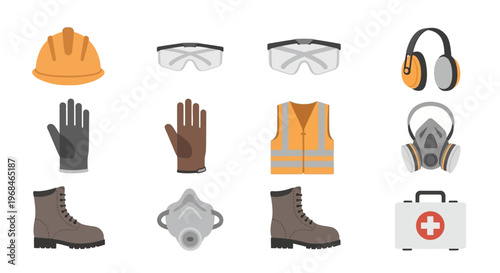 Safety equipment for construction workers.