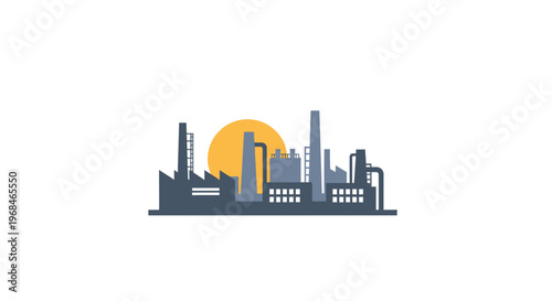 City Skyline at Sunset Silhouette.