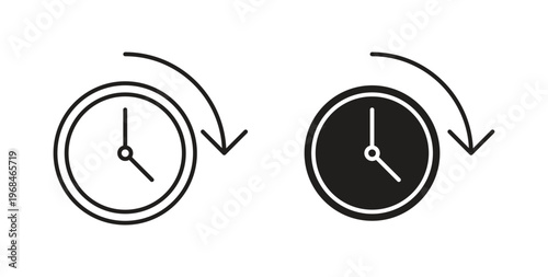 Time forward icon in line design. Editable stroke icon.