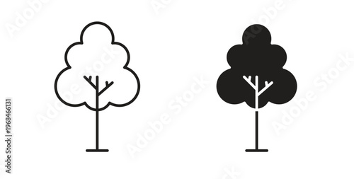 Tree free icon in line design. Editable stroke icon.