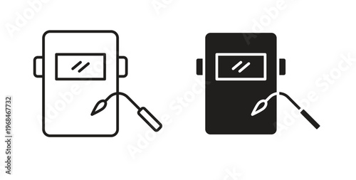Welding icon in line design. Editable stroke icon.