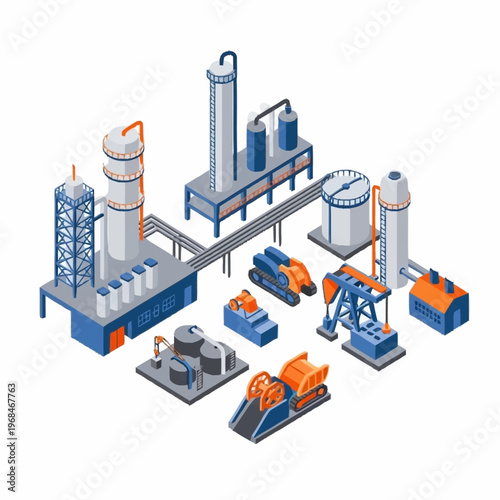 Industrial Oil and Gas Extraction and Refining Complex.