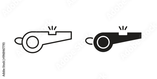 Whistle icon in line design. Editable stroke icon.