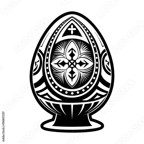 A glyph style icon of holy egg tattoo