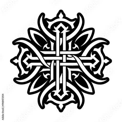 A filled style icon of holy script symbol