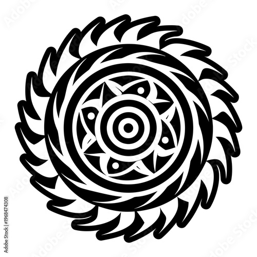 A glyph style icon of destiny spiral symbol