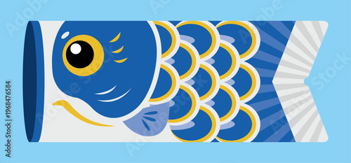 こいのぼり　青