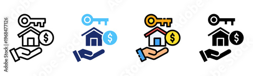 Real Estate Icon Multiple Style Collection Set 