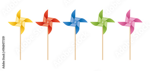 カラフルな風ぐるま