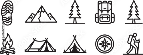 A collection of universal symbols for activities and objects Vector