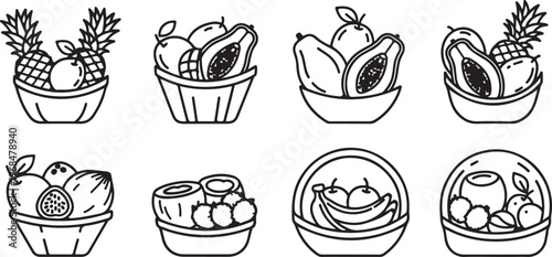 Illustrations of different styles of ceramic vases with intricate patterns Vector