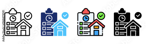 Property Planning Icon Multiple Style Collection Set 