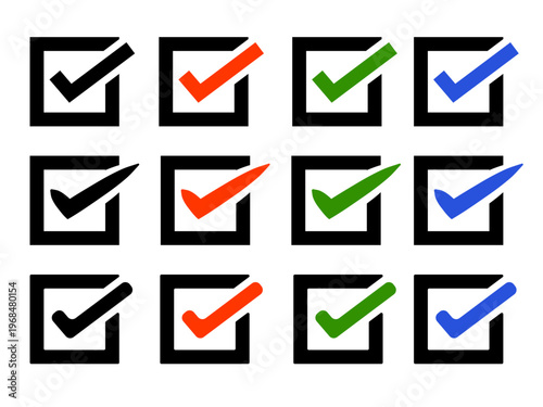 カラーチェックマーク素材集