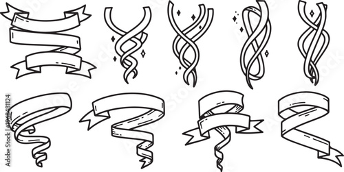 Sketch of various household items including a box, bag and kitchen utensils Vector