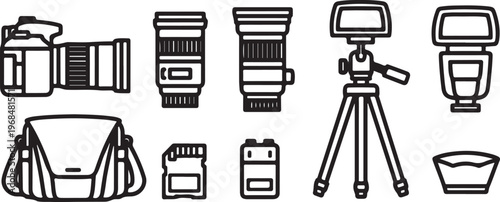 Assorted vintage chairs and stools against a white background Vector