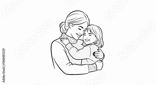 A tender moment A mother and child share a warm embrace