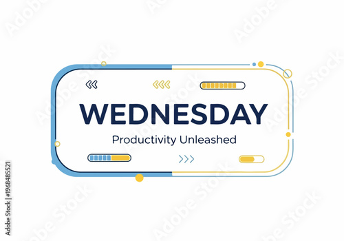 Dynamic Wednesday Productivity Unleashed Graphic for Midweek Motivation and Workflow Optimization