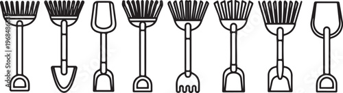 A variety of bar stools with different backrests and bases Vector