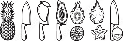 Collection of antique iron door knockers with unique and decorative designs Vector